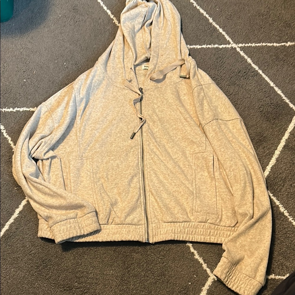 NWT BearPaw Cream Zip-Up Hoodie